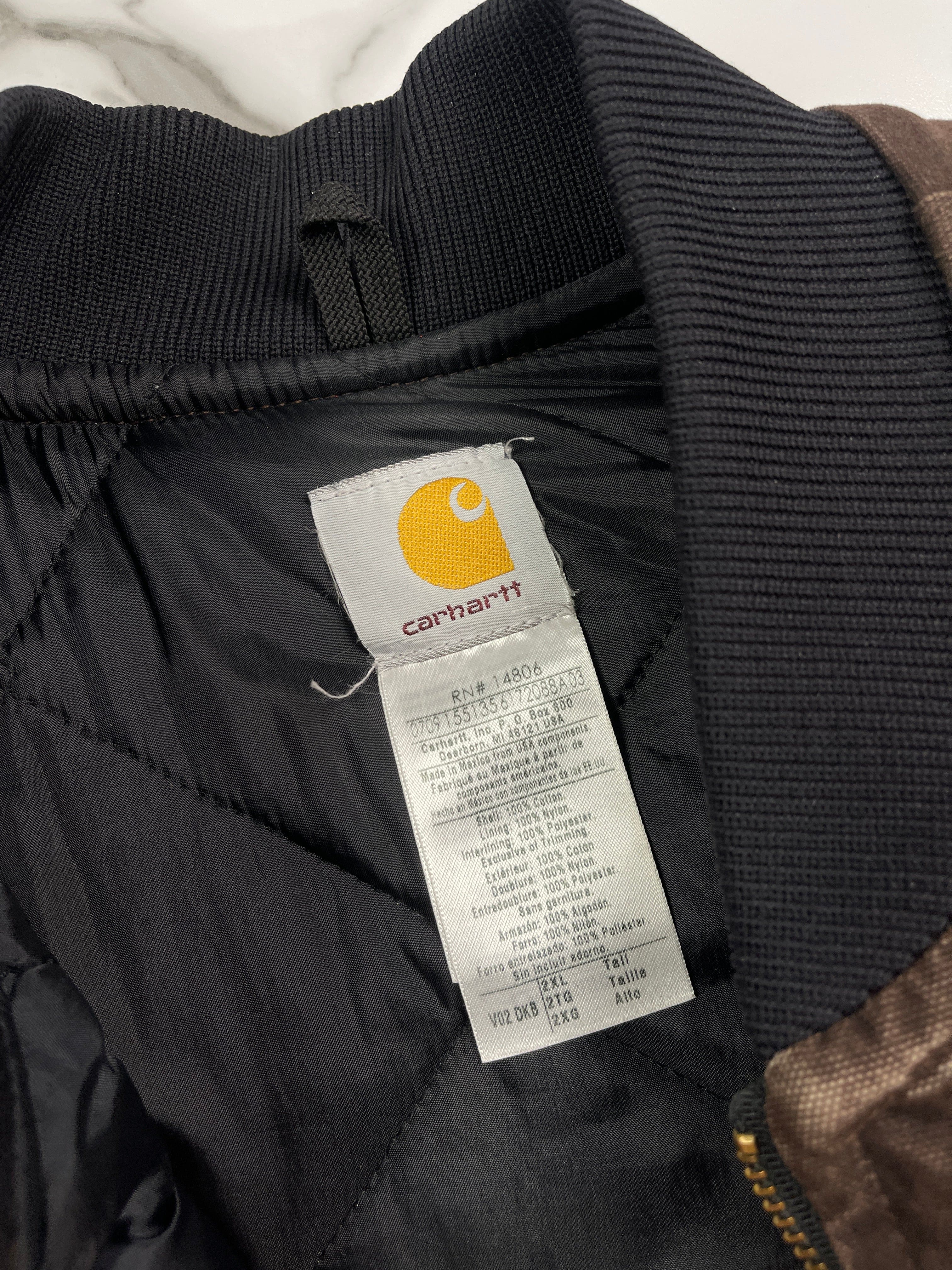 Vintage 2000s Carhartt Quilt Lined Vest Brown