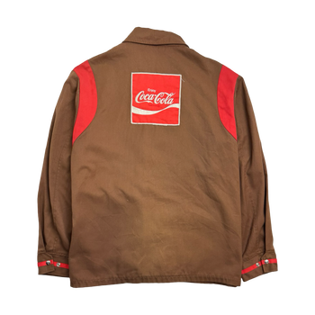 (XL) Vintage 70s Coca Cola Jacket Brown