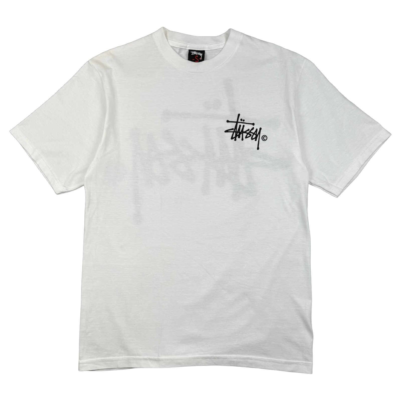 Vintage Stussy Classic Logo Tee White