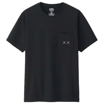 Kaws x Uniqlo Sesame Street Pocket Tee Black