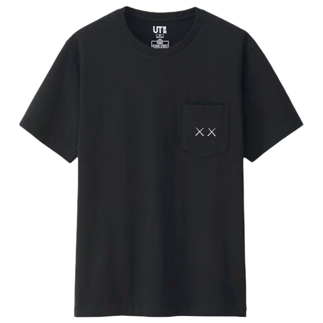 Kaws x Uniqlo Sesame Street Pocket Tee Black