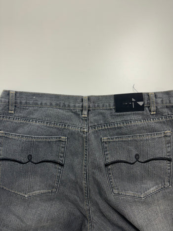 Vintage Y2k Moto Denim Pants Faded