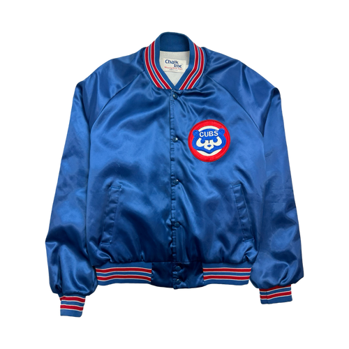 (M) Vintage 90s Chicago Cubs Satin Jacket Blue | Vintage Clothing Store Canada