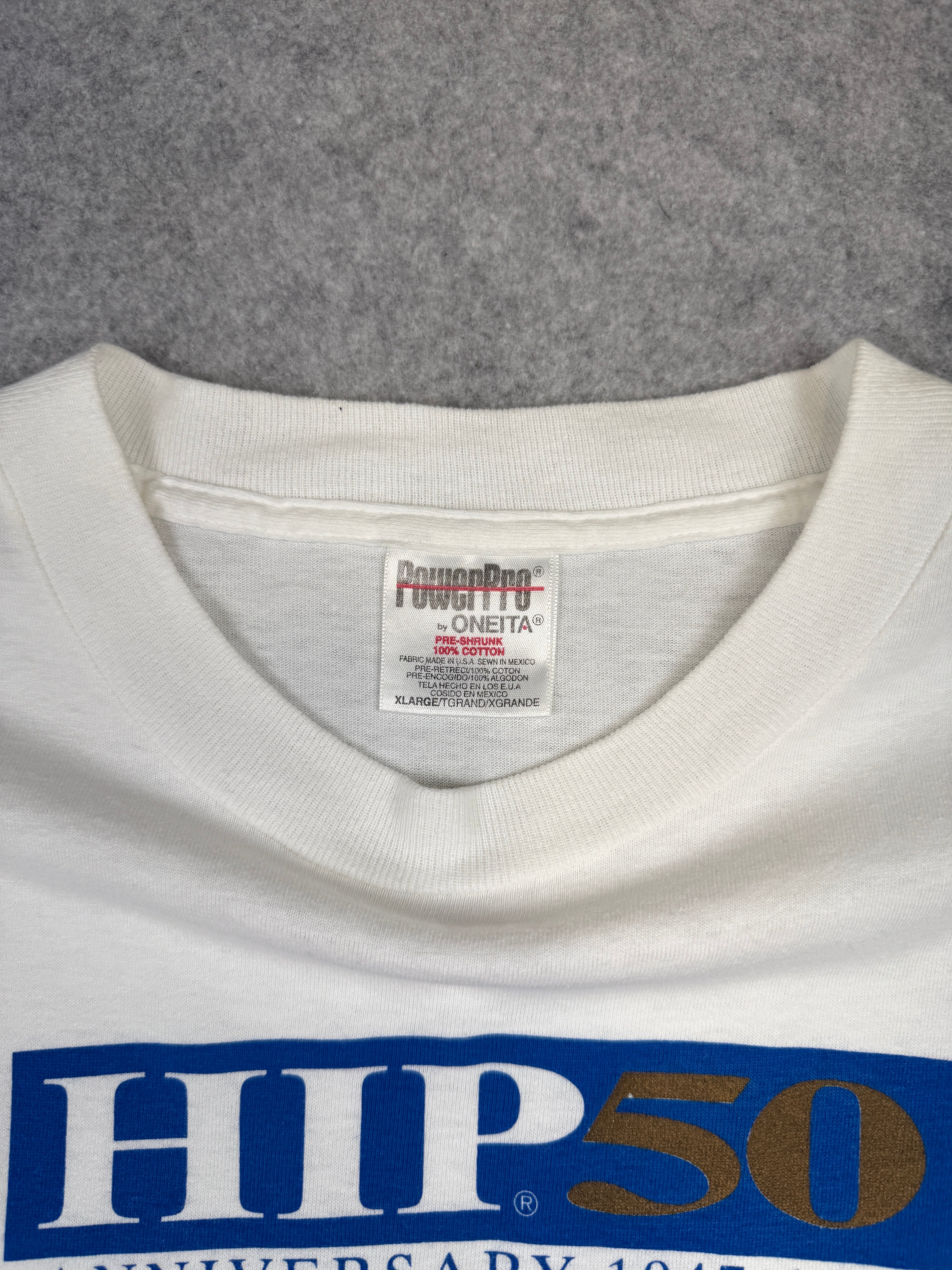 Vintage 1997 New York Knicks 50th Anniversary Tee White