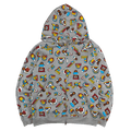 BAPE Baby Milo All Over Full Zip Hoodie Grey (USED)