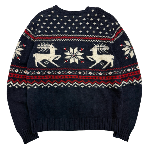 Vintage Polo Ralph Lauren Reindeer Christmas Wool Knit Sweater | Vintage Clothing Store Canada