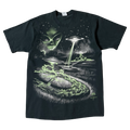 Vintage 1997 Liquid Blue Alien UFO Tee Black