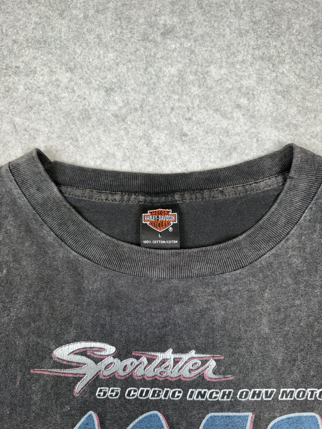Vintage Harley Davidson 1957 Sportster Tee Black