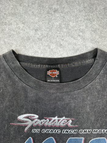Vintage Harley Davidson 1957 Sportster Tee Black