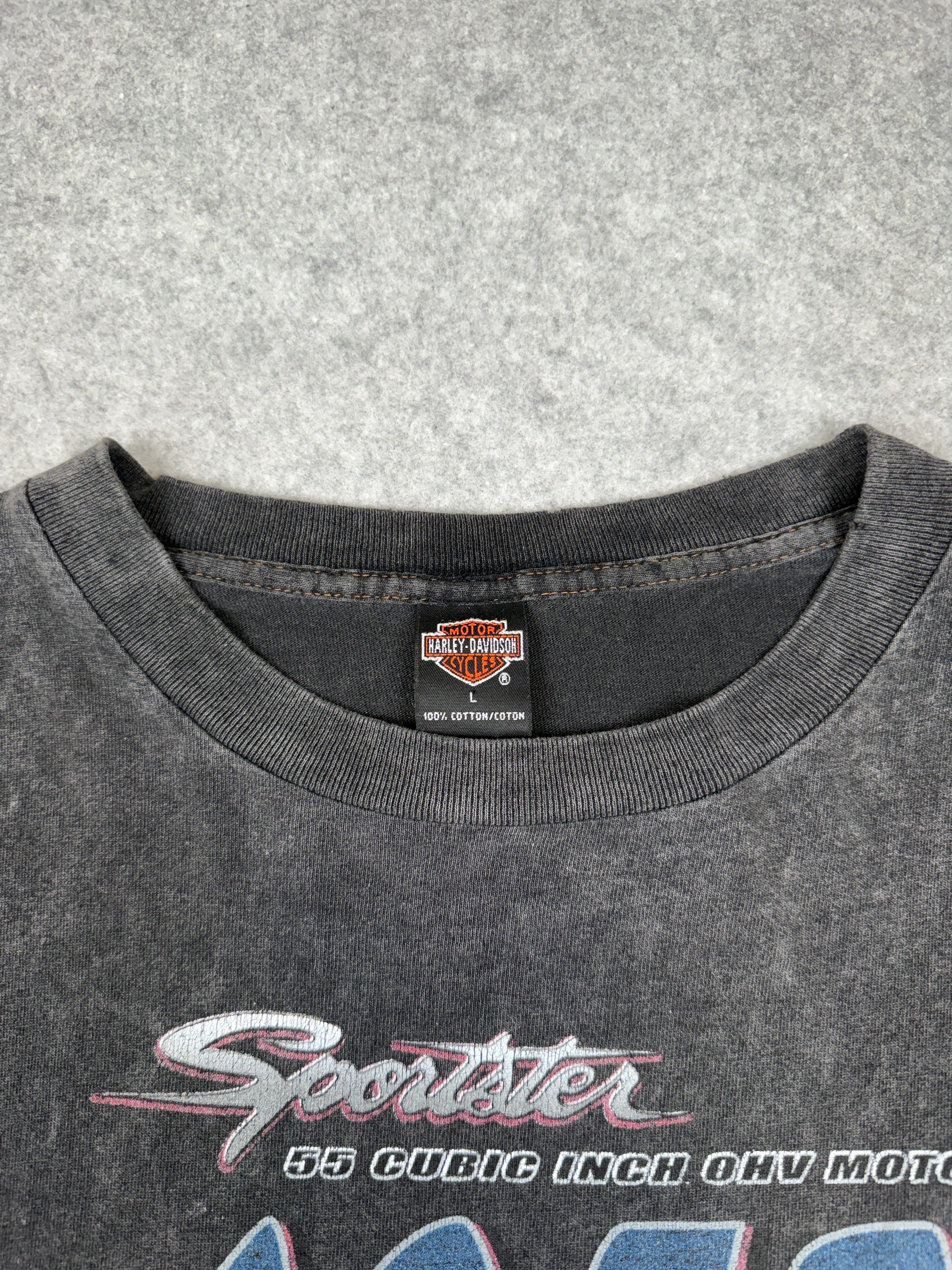 Vintage Harley Davidson 1957 Sportster Tee Black