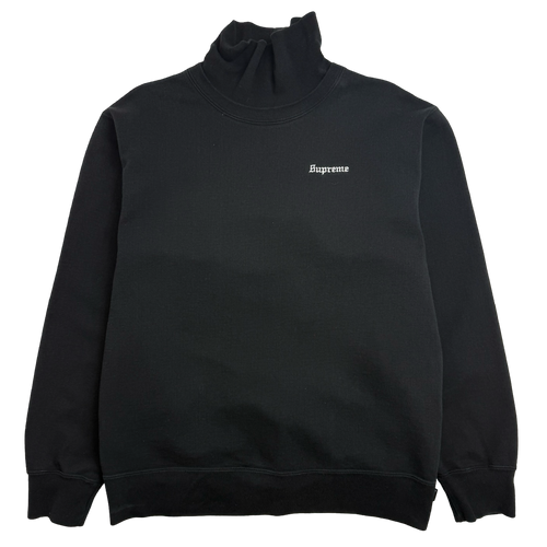 Supreme Turtleneck Sweatshirt Black (USED) | Vintage Clothing Store Canada