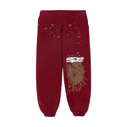 Sp5der Maroon Sweatpants | Vintage Clothing Store Canada