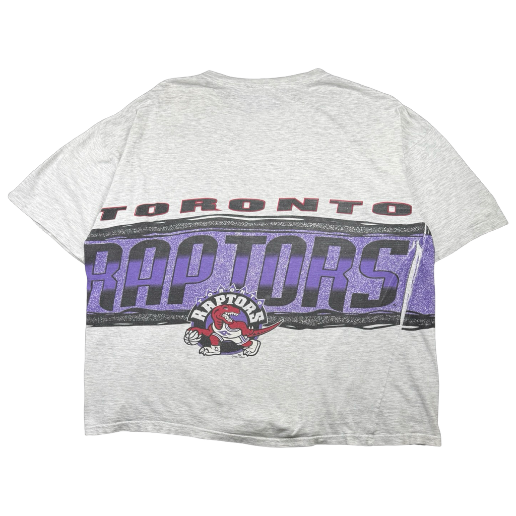 Vintage Toronto Raptors Wrap Around Purple Band Tee Grey