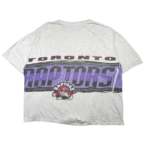 Vintage Toronto Raptors Wrap Around Purple Band Tee Grey