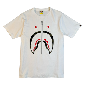 BAPE 1st Camo Shark Tee White (USED)