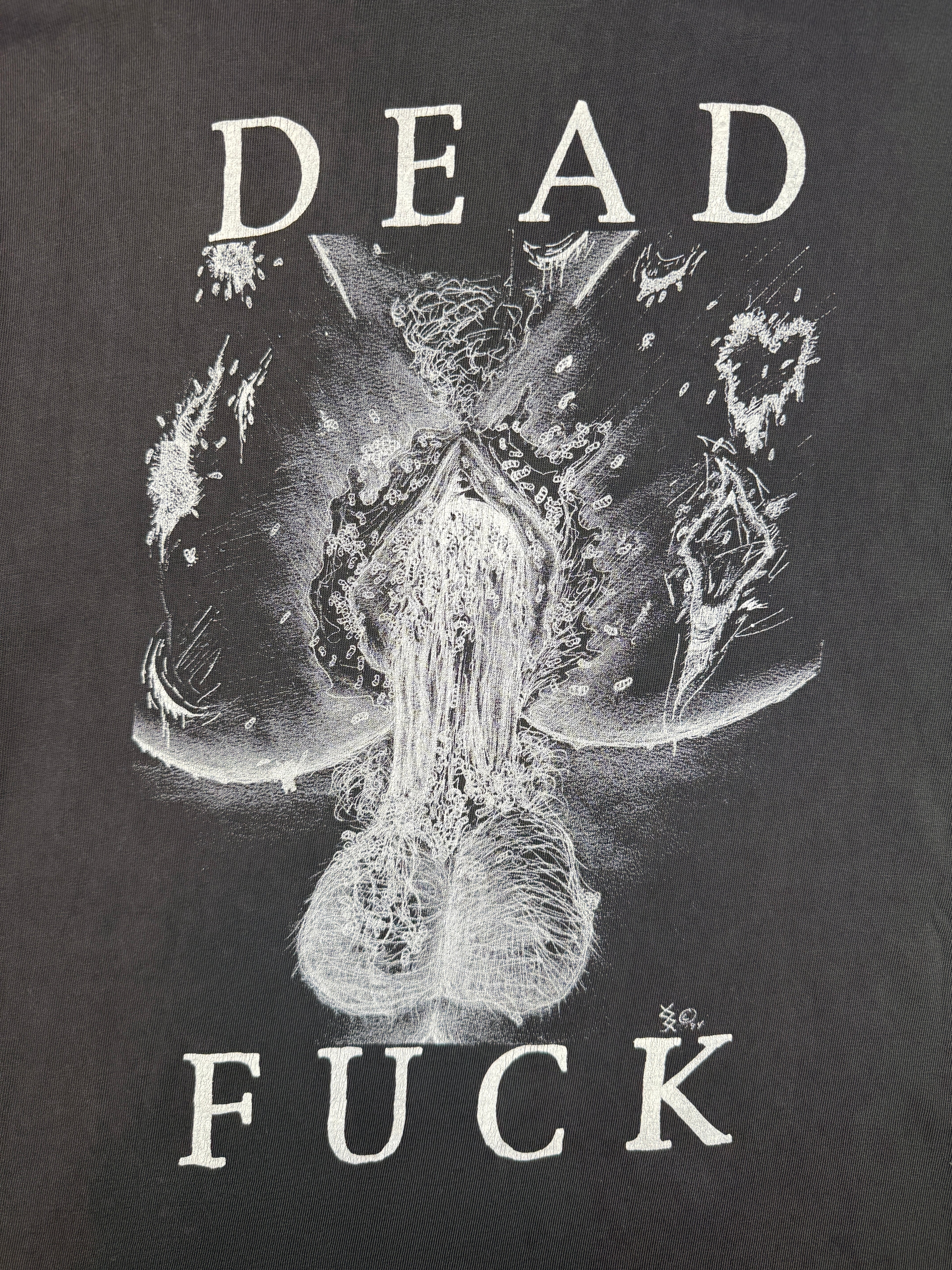 Vintage 90's Sickness Dead F*ck Tee Black