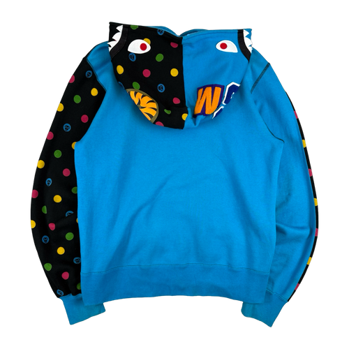 BAPE Dot Milo Shark Full Zip Black/Blue (USED) | Vintage Clothing Store Canada