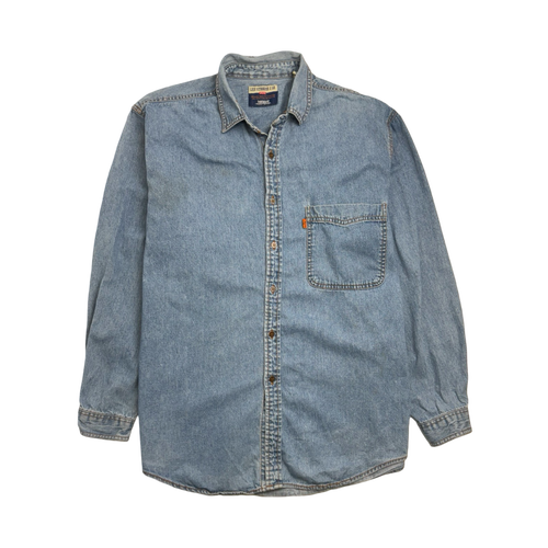 (L) Vintage Levis Orange Tab Denim Light Washed Button Up | Vintage Clothing Store Canada