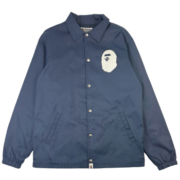 BAPE Ape Head Coach Jacket Navy (USED)