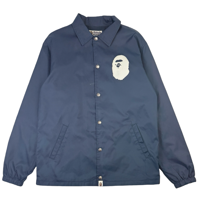 BAPE Ape Head Coach Jacket Navy (USED)