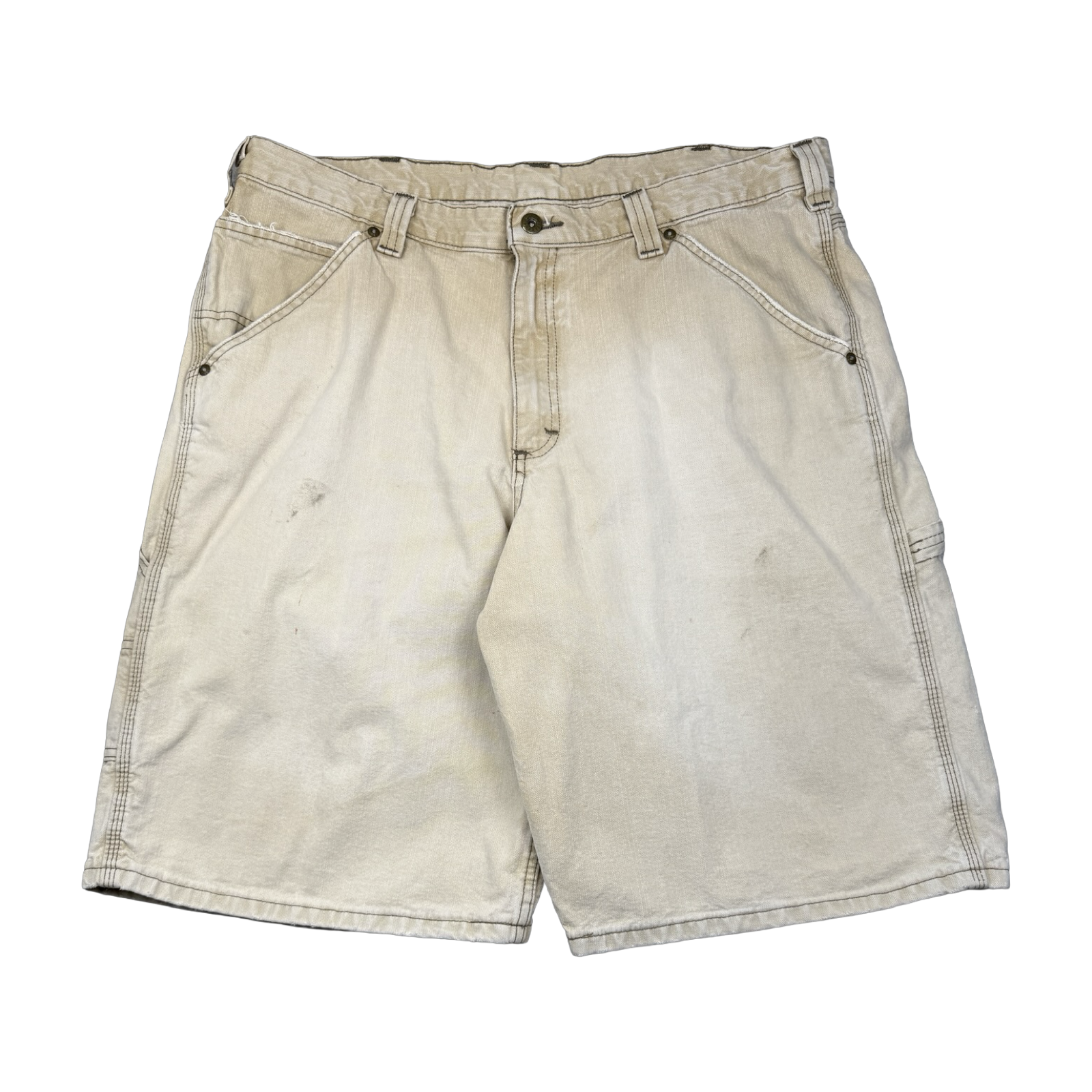 Vintage Lee Dungarees Carpenter Shorts Beige