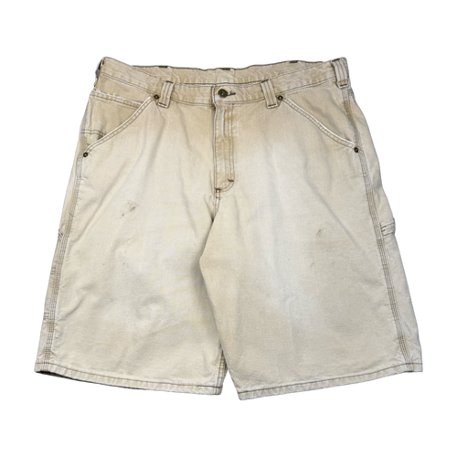 Vintage Lee Dungarees Carpenter Shorts Beige | Vintage Clothing Store Canada