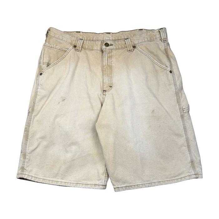 Vintage Lee Dungarees Carpenter Shorts Beige | Vitnage Clothing Store Canada