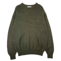 Vintage Burberry Wool Knit Sweatshirt Olive