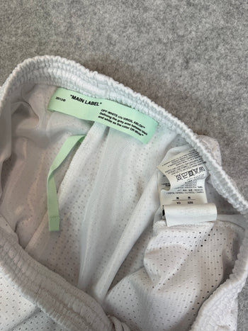 Off-white Impressionism Logo Mesh Shorts White (USED)