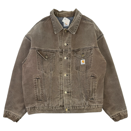 Vintage 90’s Carhartt Trucker Jacket Brown | Vintage Clothing Store Canada