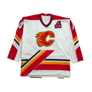 (XXL) Vintage Calgary Flames Fleury Jersey White