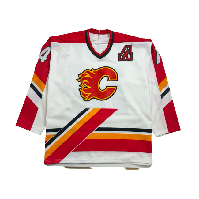 (XXL) Vintage Calgary Flames Fleury Jersey White