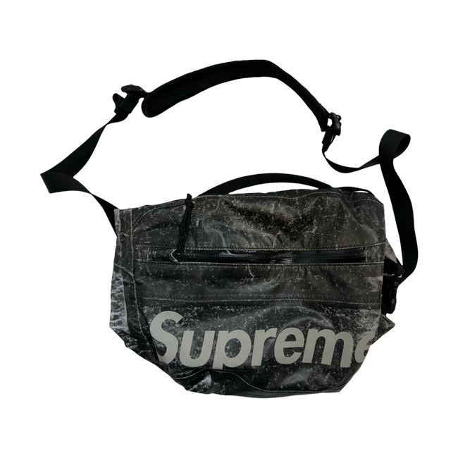 Supreme Waterproof Reflective Speckled Shoulder Bag Black FW20 (USED)