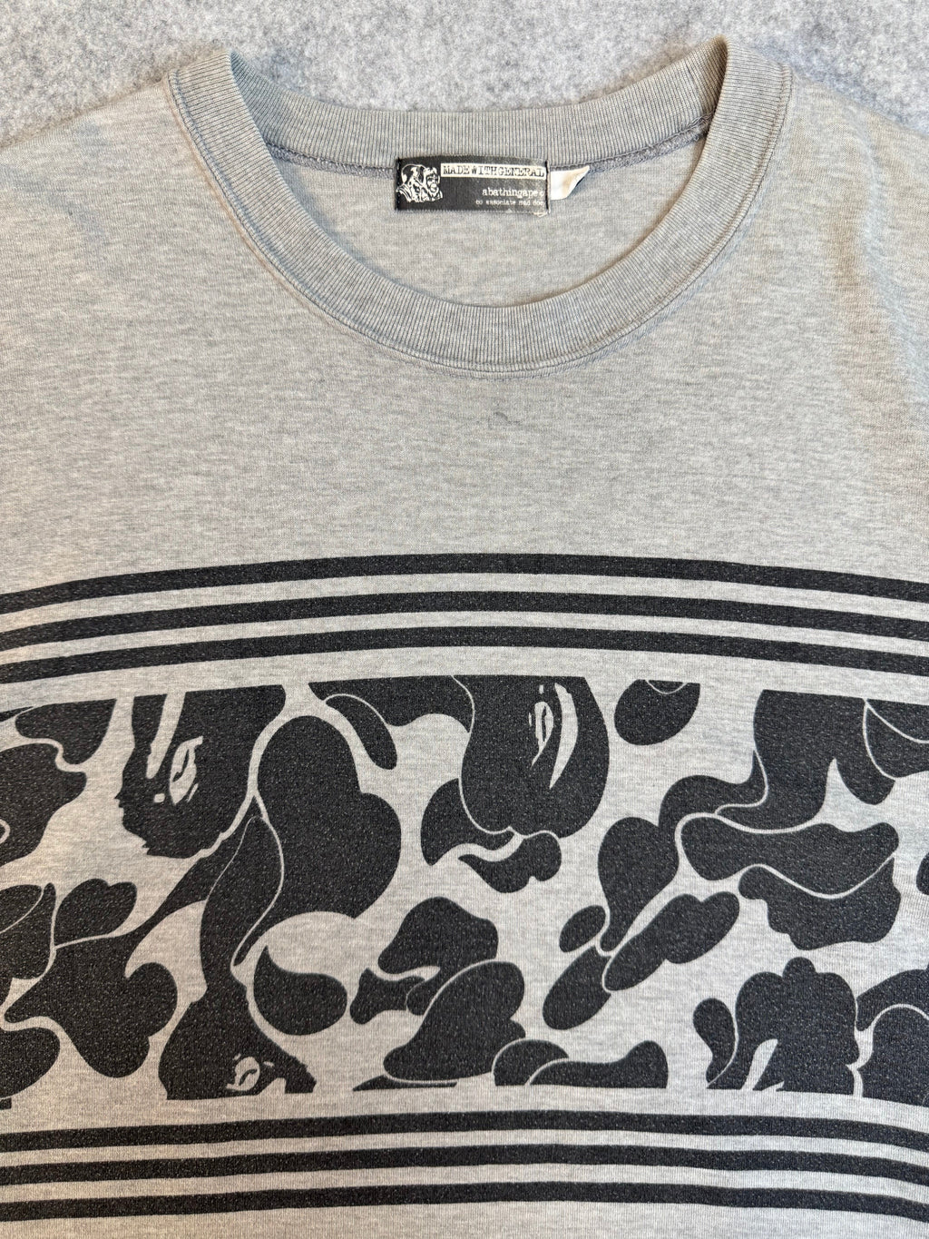 2000s Bape Made with General Wraparound Tee Camo/Grey (USED)