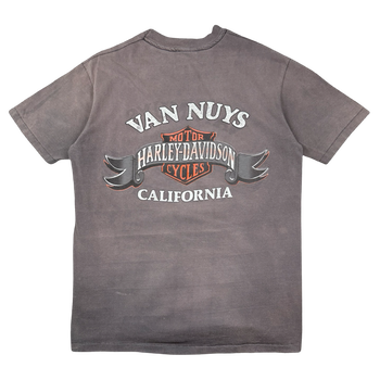 Vintage Harley Davidson National MDA Poker Run Sun Faded Tee