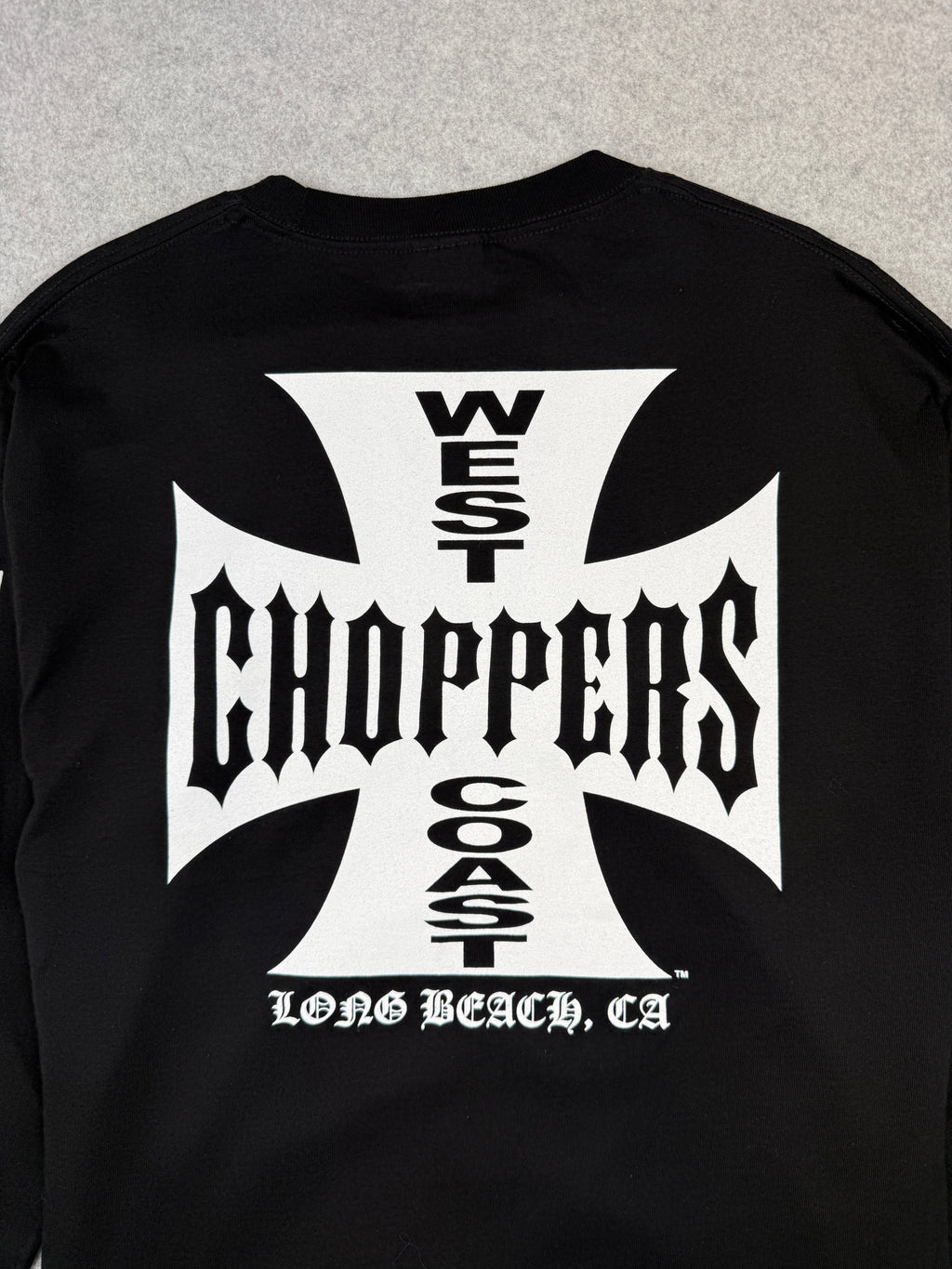 Vintage West Coast Choppers Cross Sleeve L/S Tee Black
