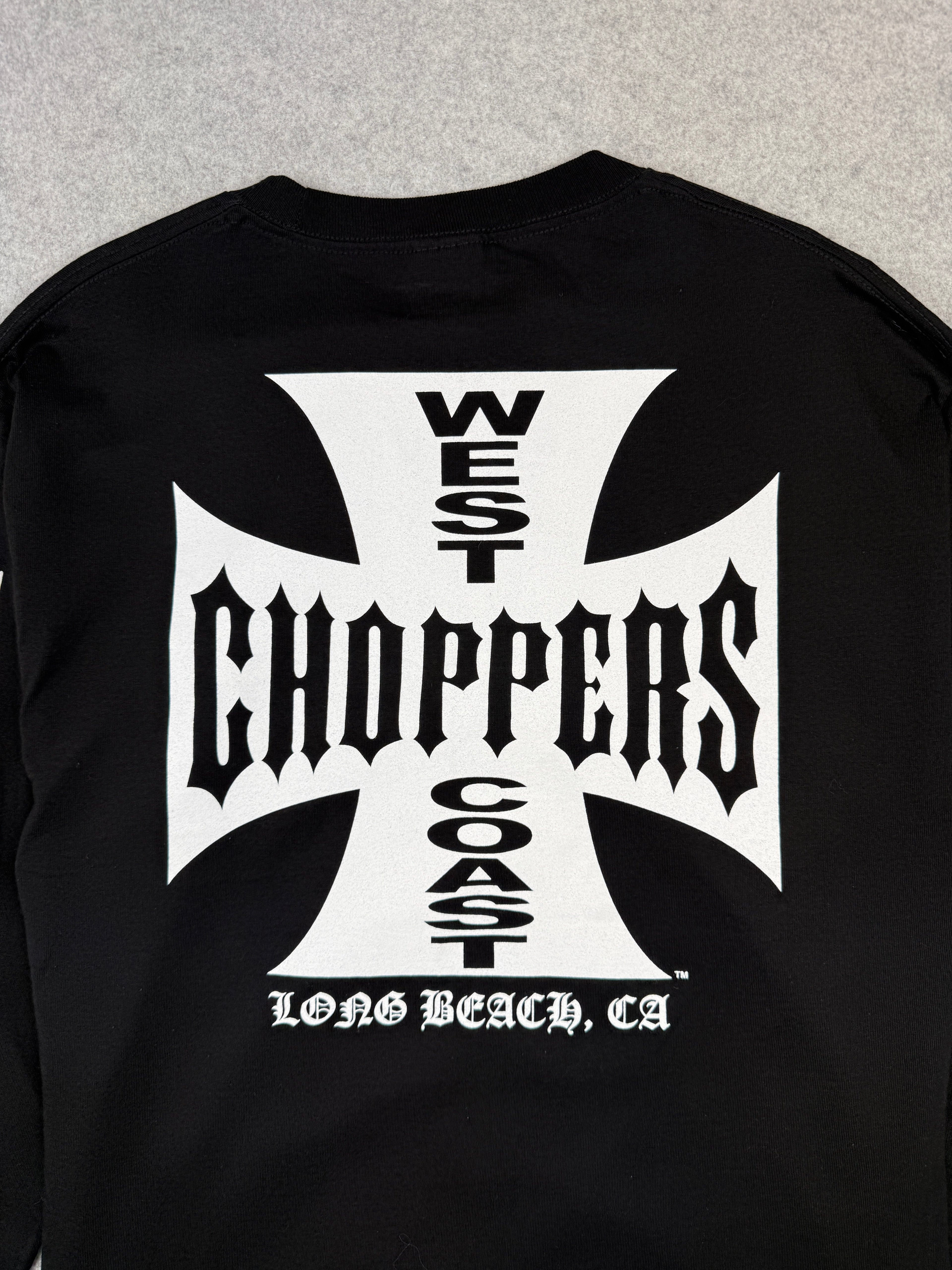 Vintage West Coast Choppers Cross Sleeve L/S Tee Black