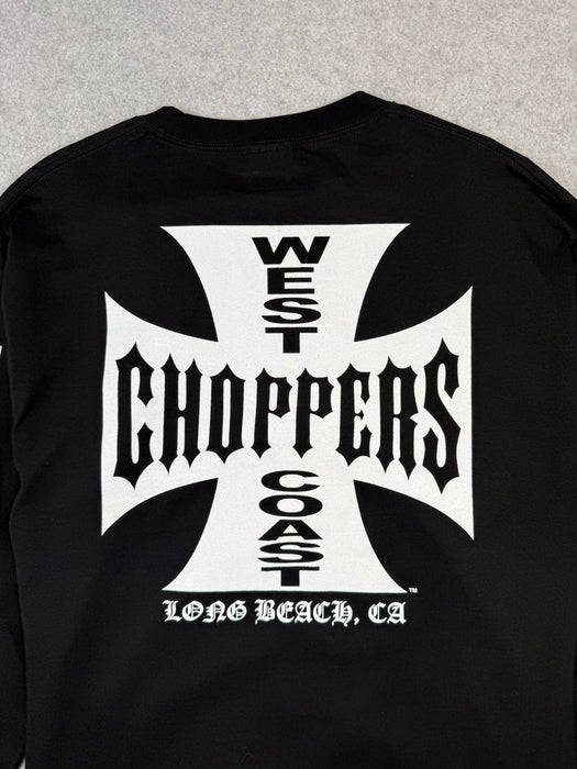 Vintage West Coast Choppers Cross Sleeve L/S Tee Black | Vitnage Clothing Store Canada