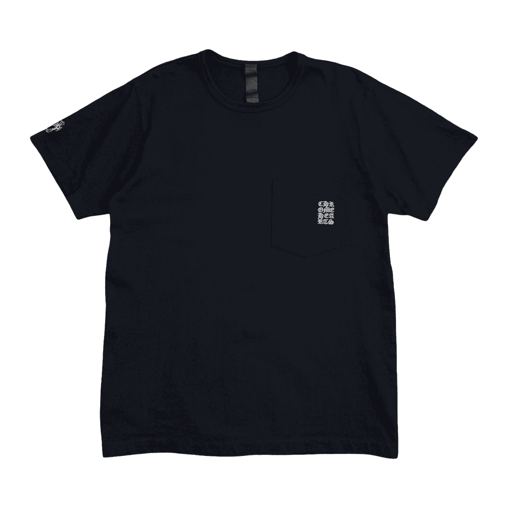 Chrome Hearts Embroidered Vertical Logo Pocket Tee Black