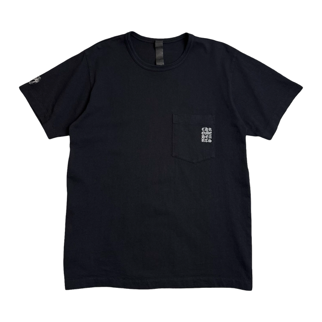 Chrome Hearts Embroidered Vertical Logo Pocket Tee Black