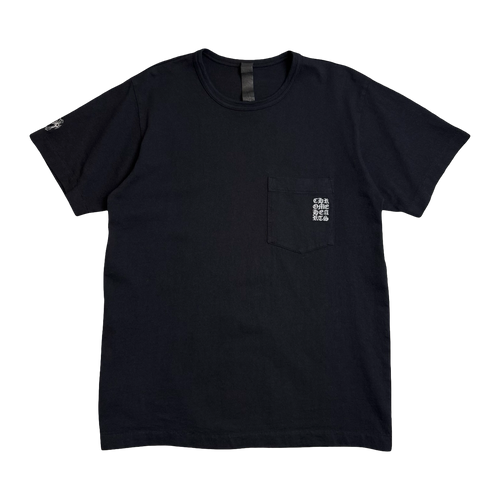Chrome Hearts Embroidered Vertical Logo Pocket Tee Black | Vintage Clothing Store Canada