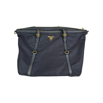 Prada Tessuto Nylon Handbag Navy