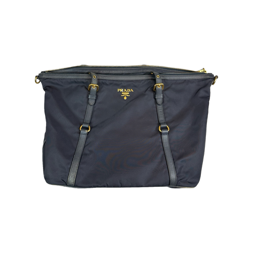 Prada Tessuto Nylon Handbag Navy | Vintage Clothing Store Canada
