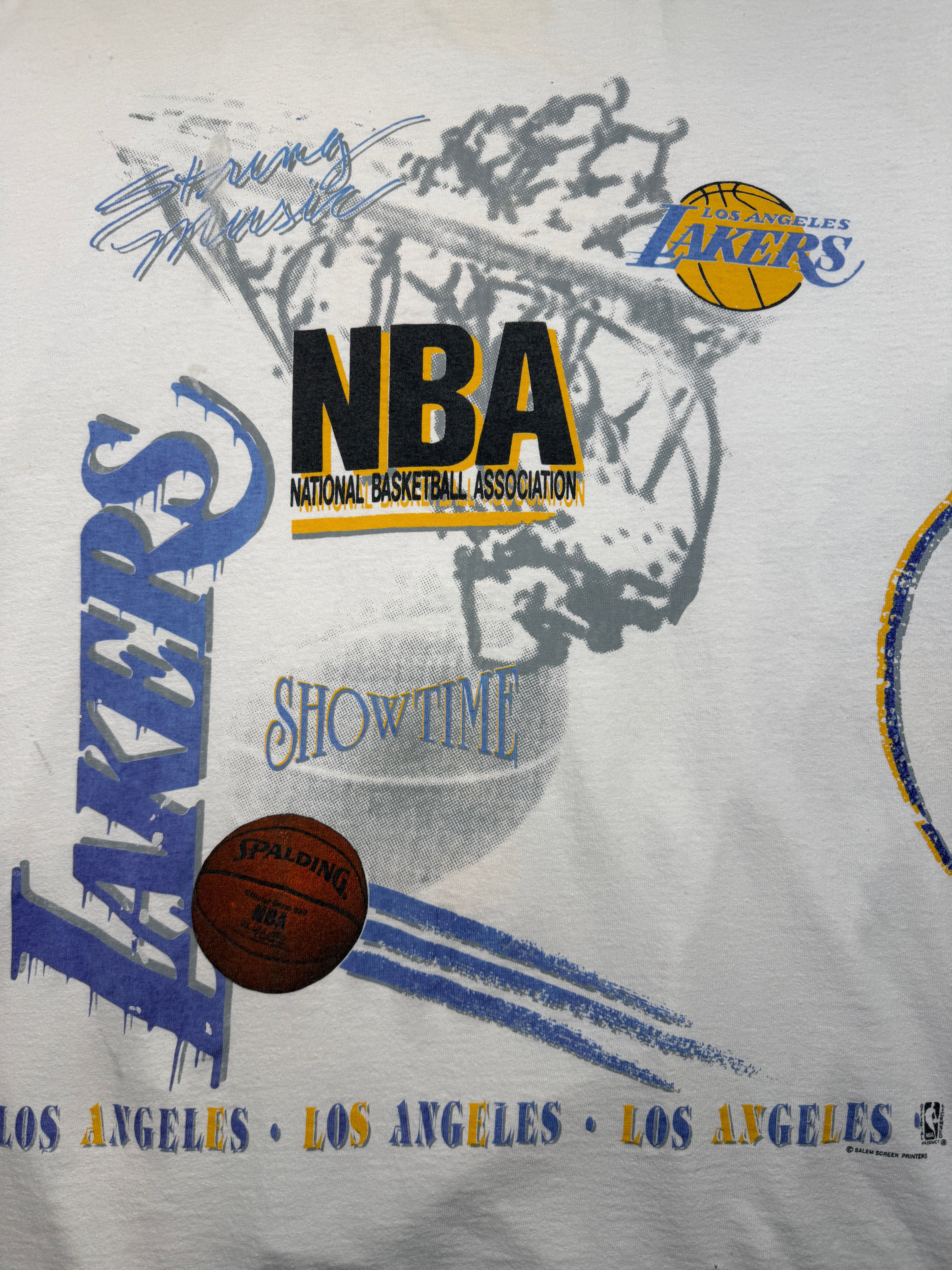 Vintage Salem Showtime Lakers Tee White