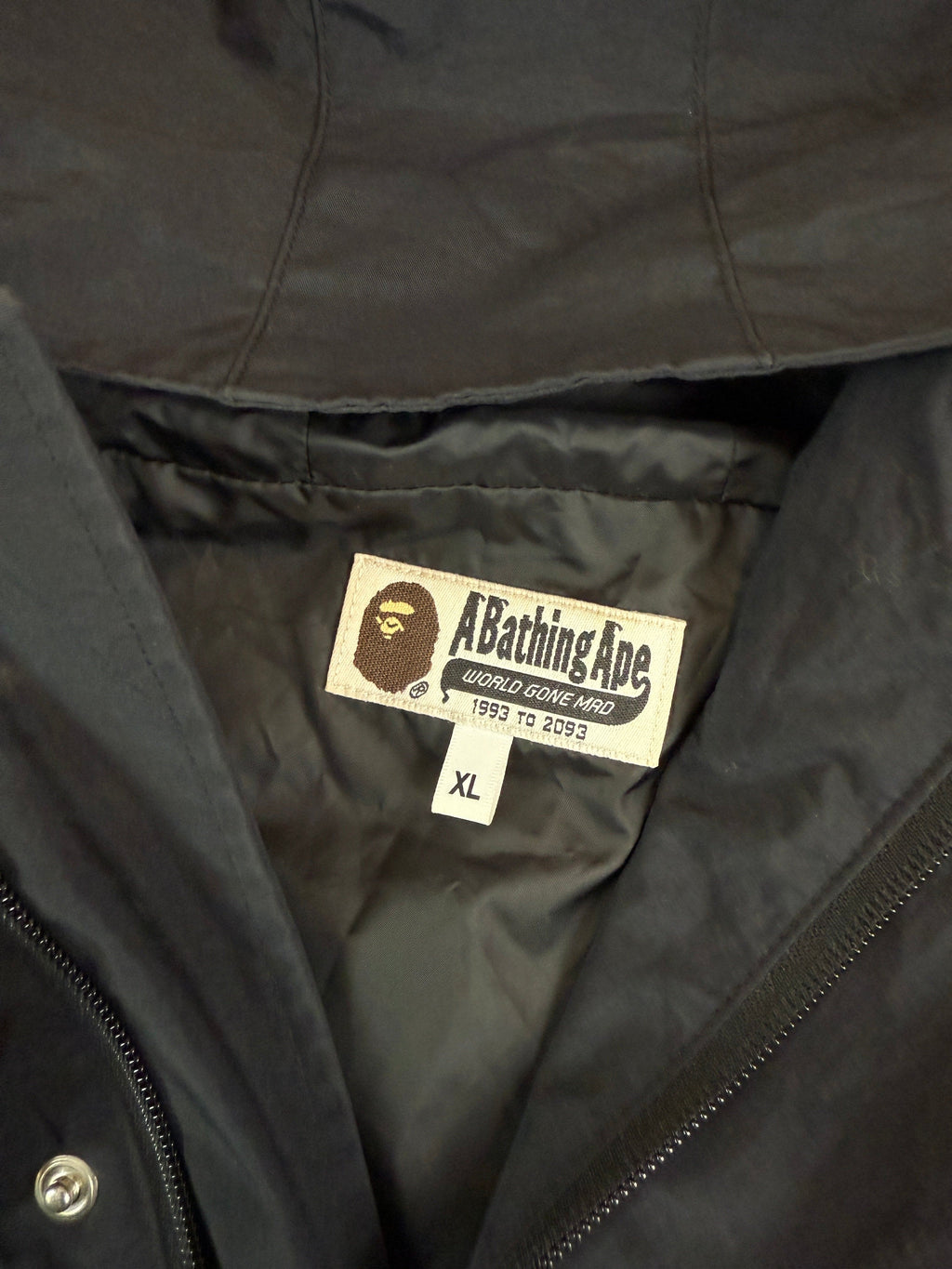BAPE Shark Hooded Anorak Jacket Black (USED)
