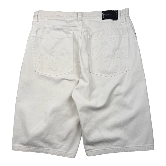 Vintage FUBU Baggy Shorts Off-White | Vitnage Clothing Store Canada