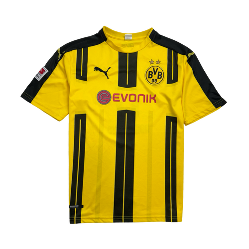 (S) Puma Evonik Industries Borussia Dortmund Kit Jersey Yellow | Vintage Clothing Store Canada