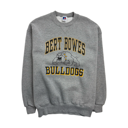 Vintage 90s Berts Bowes Bulldog Sweatshirt Grey | Vintage Clothing Store Canada