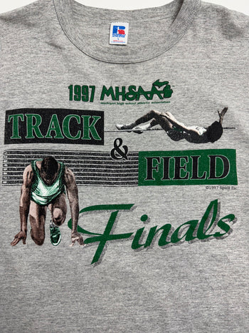 Vintage '97 Michigan High Track & Field Finals Tee Grey