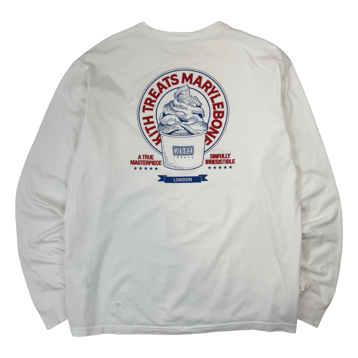 KITH Treats London Academy L/S Tee White (USED) | Vitnage Clothing Store Canada
